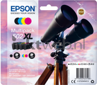 Epson 502XL Multipack (Opruiming 4 x 1-pack los) zwart en kleur