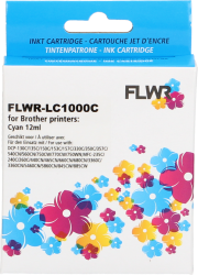 FLWR Brother LC-970C / LC-1000C cyaan Front box