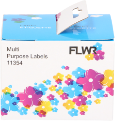 FLWR Dymo  11354 Multi functionele labels 57 mm x 32 mm  wit Front box