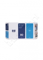 HP 80 cyaan HC