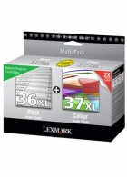 Lexmark 36XL Zwart + 37XL Kleur voor