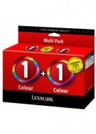 Lexmark 1 zwart Dual Pack