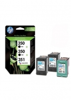 HP 350/351 3-pack zwart en kleur