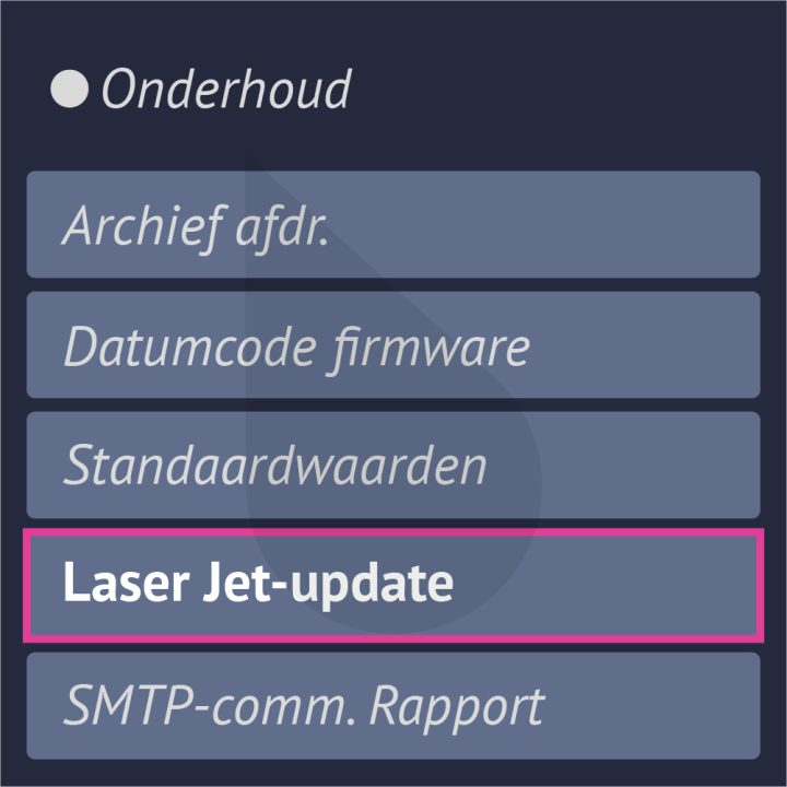 Stap 3 Tik op "LaserJet-update"