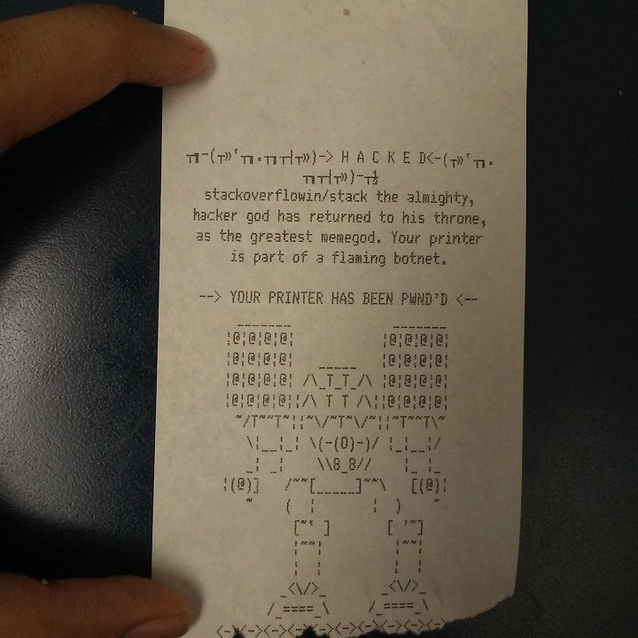 hacker hackt 150.000 netwerkprinters