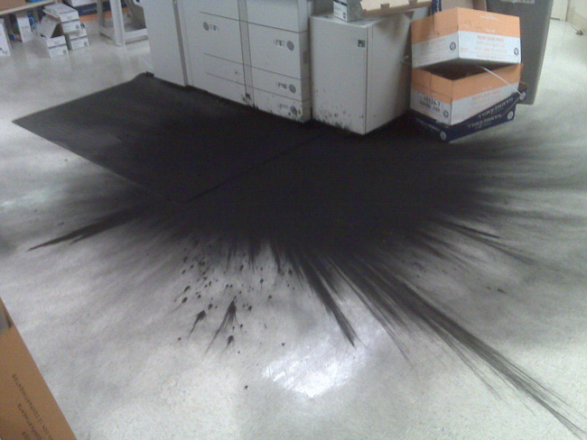 printer explosie van toners