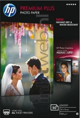 HP Premium Plus fotopapier | 50 vellen Glans | 10x15 | 300 gr/m² 1 stuks