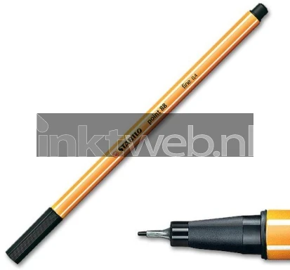 Stabilo point 88 fineliner zwart
