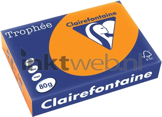 Clairefontaine A4 papier gekleurd FLUO Oranje