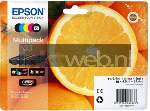 Epson 33 multipack zwart en kleur