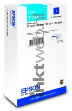 Epson T7562 cyaan Front box
