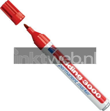 Edding 3000 Permanentmarker rond 1.5-3mm rood