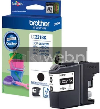 Brother LC-221BK zwart Combined box and product