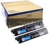 Brother TN-329C 2-pack cyaan (Origineel XXL)