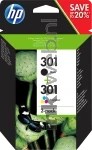 HP 301 Combo-pack zwart en kleur front Front box