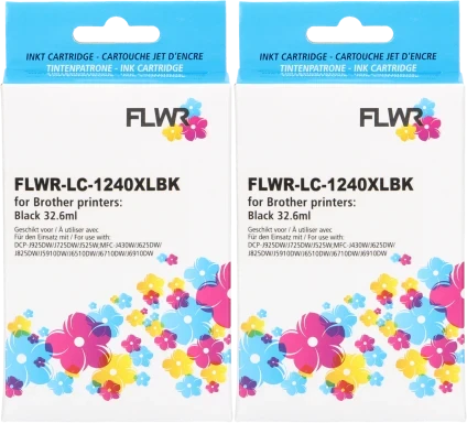 Huismerk Brother LC-1240BKXL 2-pack zwart
