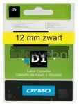 Dymo D1 zwart op geel breedte 12 mm