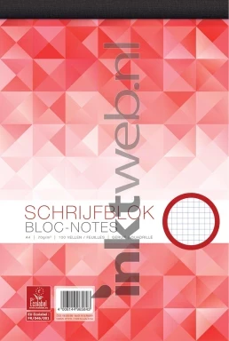 Work A4 blok geruit wit
