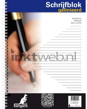 Work A4 Spiraalblok gelinieerd wit
