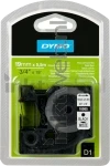Dymo D1 permanent zwart op wit breedte 19 mm