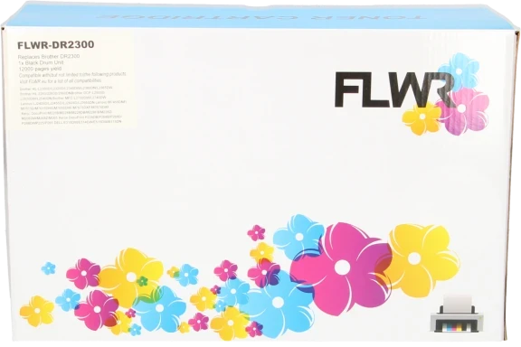 FLWR Brother DR-2300 zwart Front box