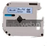 Huismerk Brother MK-521 zwart op blauw breedte 9 mm