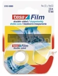 Tesa Plakband Film 7,5m x 12mm 2-zijdig + dispencer  (Origineel)