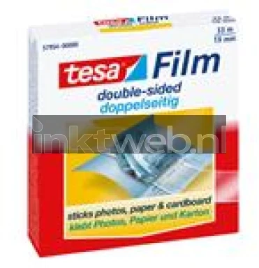 Tesa dubbelzijdig plakband, 33m x 19mm Front box