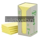 3M Post-it 76x76mm recycled 16-pack geel Combined box and product