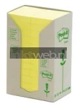 3M Post-it 38x51mm recycled 24-pack geel Combined box and product