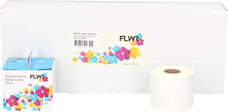FLWR Dymo  13186 (99014) 12-Pack 54 mm x 101 mm  wit Combined box and product