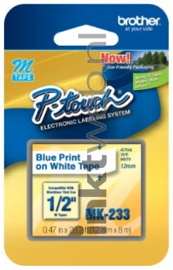 Brother MK-233 wit op blauw breedte 12.00 mm