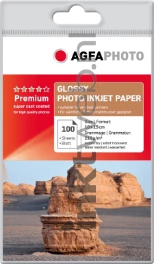 Agfa Fotopapier SuperCast-Coated Glans | 10x15 | 210 gr/m² 100 stuks