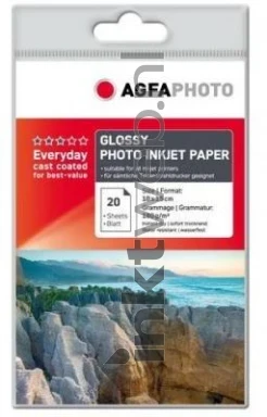 Agfa Fotopapier Glans | 10x15 | 180 gr/m² 20 stuks
