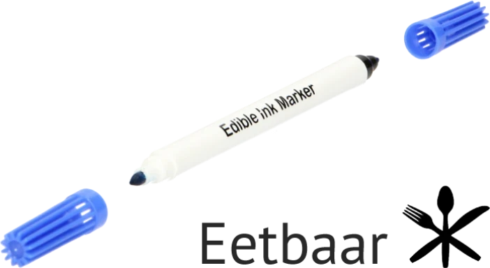 FLWR Eetbaar inkt stift blauw
