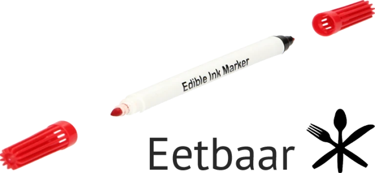FLWR Eetbaar inkt stift rood