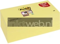3M Post-it 76x76mm 12 pack geel Combined box and product
