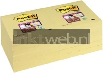 3M Post-it-655 76x127mm 12 pack geel Combined box and product