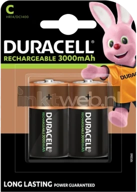 Duracell C HR14 Rechargeable 2 stuks, 3000 mAh