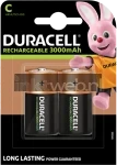 Duracell C HR14 Rechargeable 2 stuks, 3000 mAh NEW BOX Front box