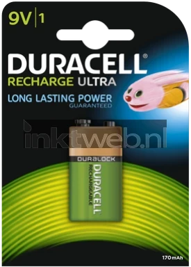 Duracell 9V Rechargeable, 170 mAh