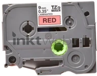 Huismerk Brother TZE-421 zwart op rood breedte 9 mm