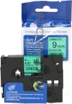 Huismerk Brother  TZE-721 zwart op groen breedte 9 mm Combined box and product