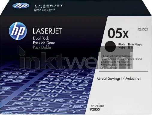 HP CE505X hc zwart