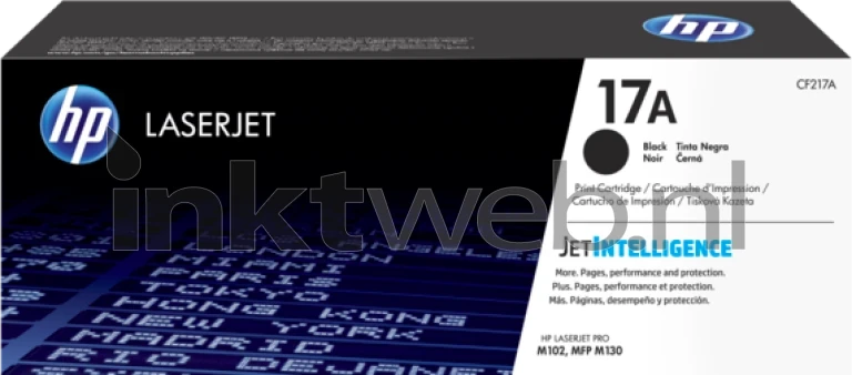 HP 17A zwart Front box