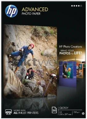 HP Q8698A fotopapier Hoogglans | A4 | 250 gr/m² 50 stuks