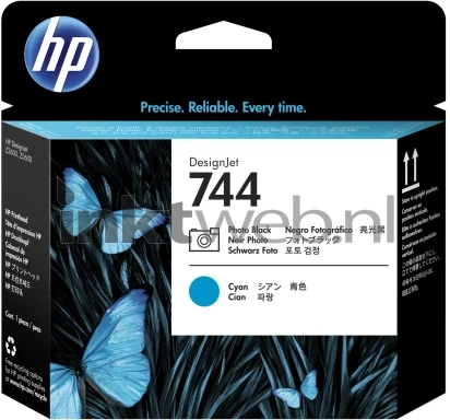 HP 744 foto zwart en cyaan