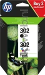 HP 302 Multipack zwart en kleur (Origineel)