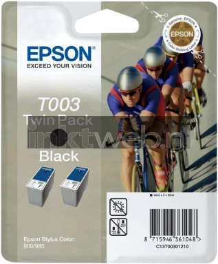 Epson T003 Double Pack (Zonder verpakking) zwart