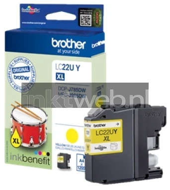 Brother LC-22U XL geel Combined box and product